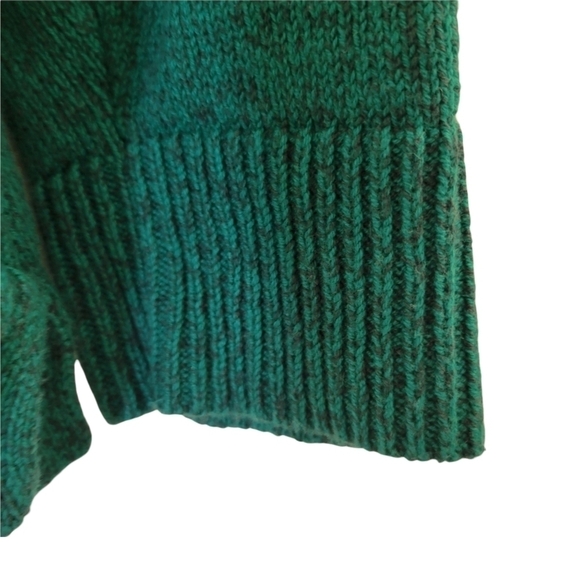 Karen Scott Women's Cotton Marled Shawl-Collar Sweater Dark Marine Green - Picture 6 of 9